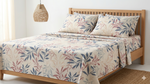 Juego de Sábanas Estampado Hojas Premium 180 Hilos Ajuste Perfecto