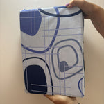 Juego de Sábanas Azul Cielo Estampado Premium 180 Hilos Ajuste Perfecto