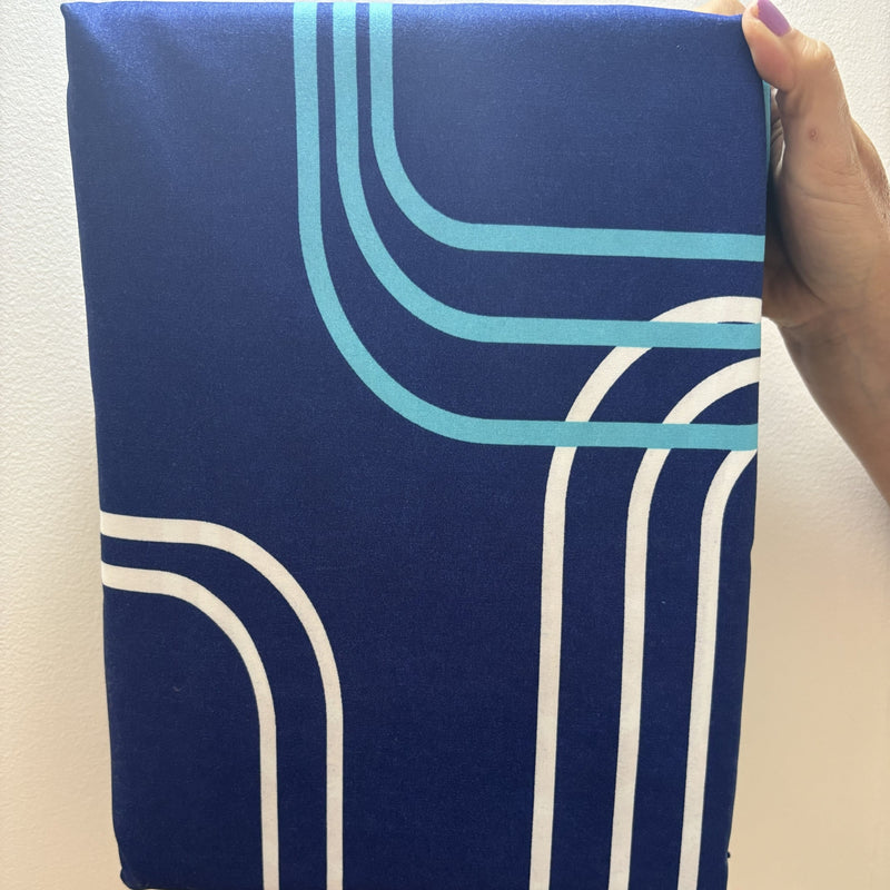 Juego de Sábanas Azul Rey Estampado Premium 180 Hilos Ajuste Perfecto