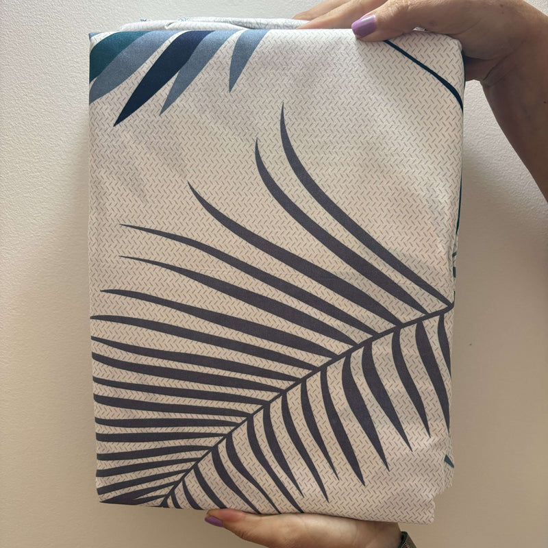 Juego de Sábanas Estampado Hojas Premium 180 Hilos Ajuste Perfecto