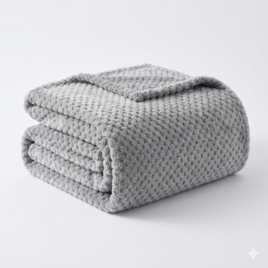 Cobija Térmica Liviana Gris Plata 190x200: Calor Perfecto sin Peso para Noches de Máximo Confort