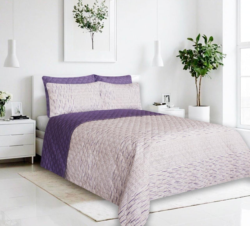 Colcha Doble Faz en Polialgodón Towy Morado