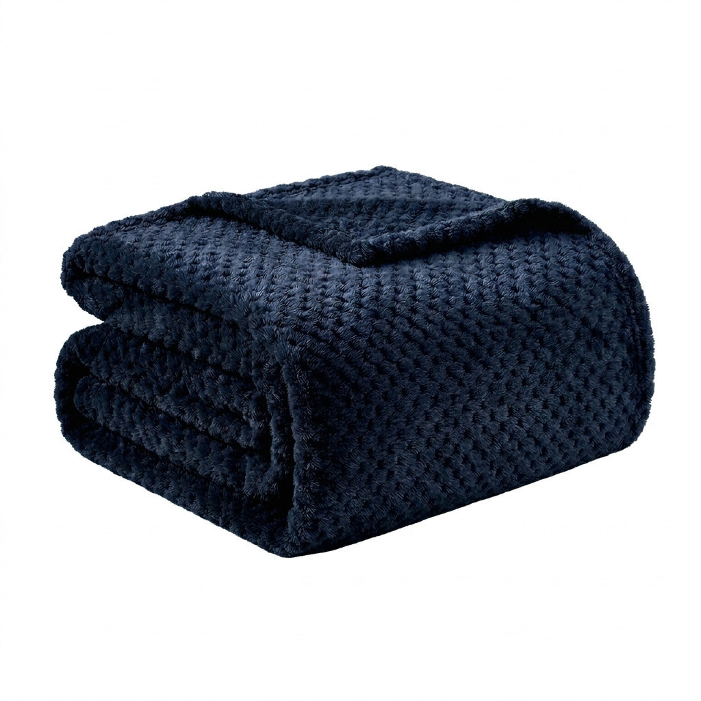 Cobija Térmica Liviana Azul Oscuro 190x200: Calor Perfecto sin Peso para Noches de Máximo Confort