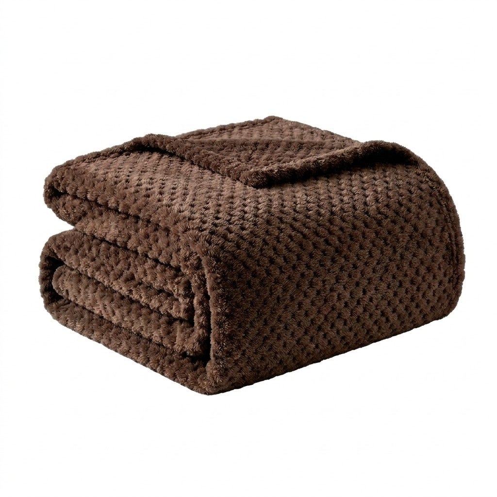Cobija Térmica Liviana Marrón 190x200: Calor Perfecto sin Peso para Noches de Máximo Confort