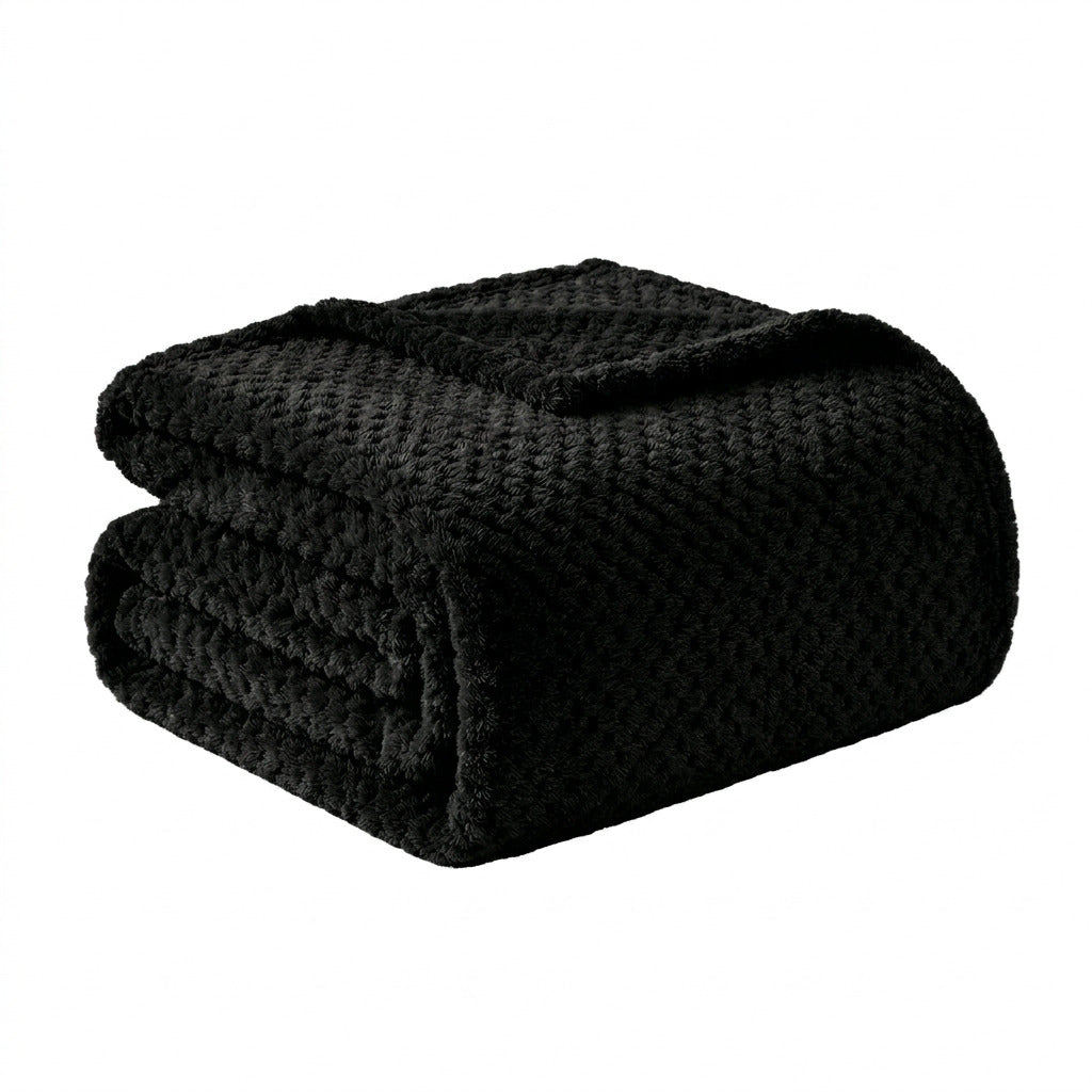 Cobija Térmica Liviana Negro 190x200: Calor Perfecto sin Peso para Noches de Máximo Confort